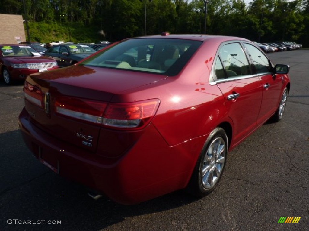 2010 MKZ AWD - Sangria Red Metallic / Light Camel photo #4