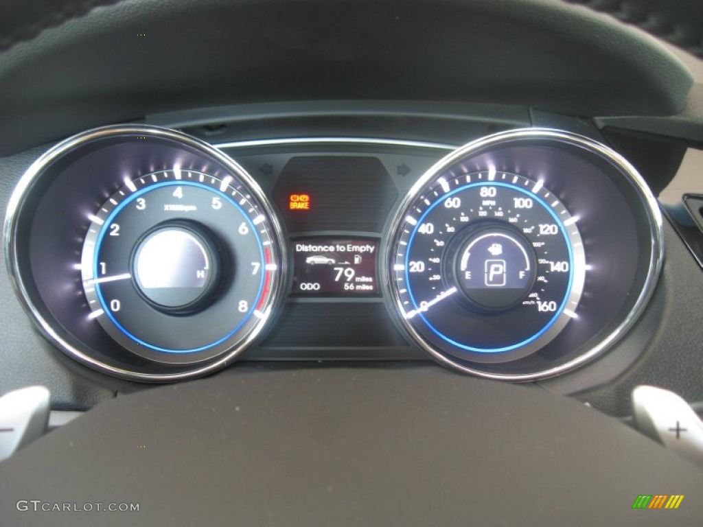 2011 Sonata Limited 2.0T - Midnight Black / Gray photo #26