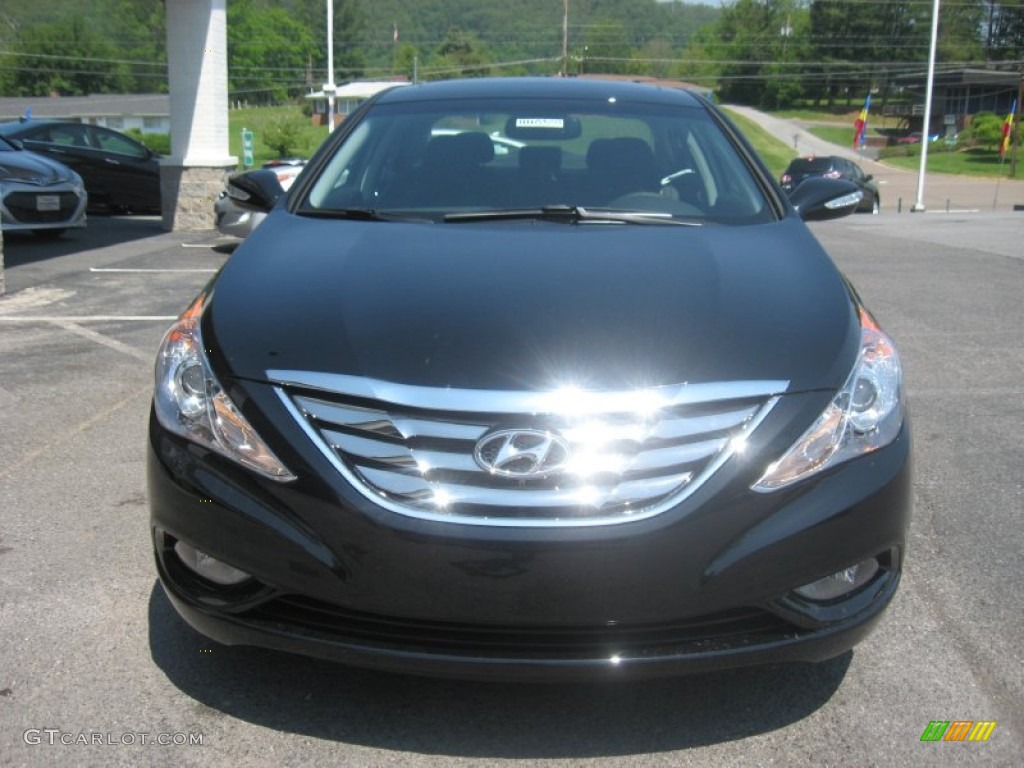 2011 Sonata Limited 2.0T - Midnight Black / Black photo #3