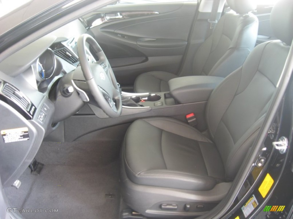 2011 Sonata Limited 2.0T - Midnight Black / Black photo #13