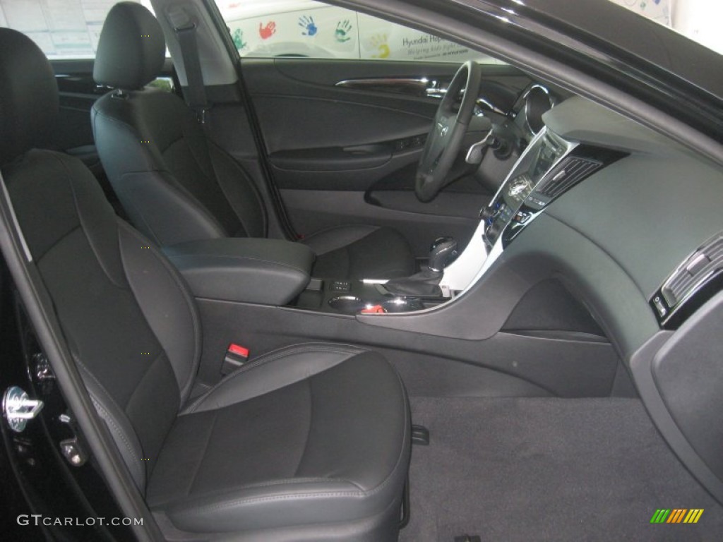 2011 Sonata Limited 2.0T - Midnight Black / Black photo #19
