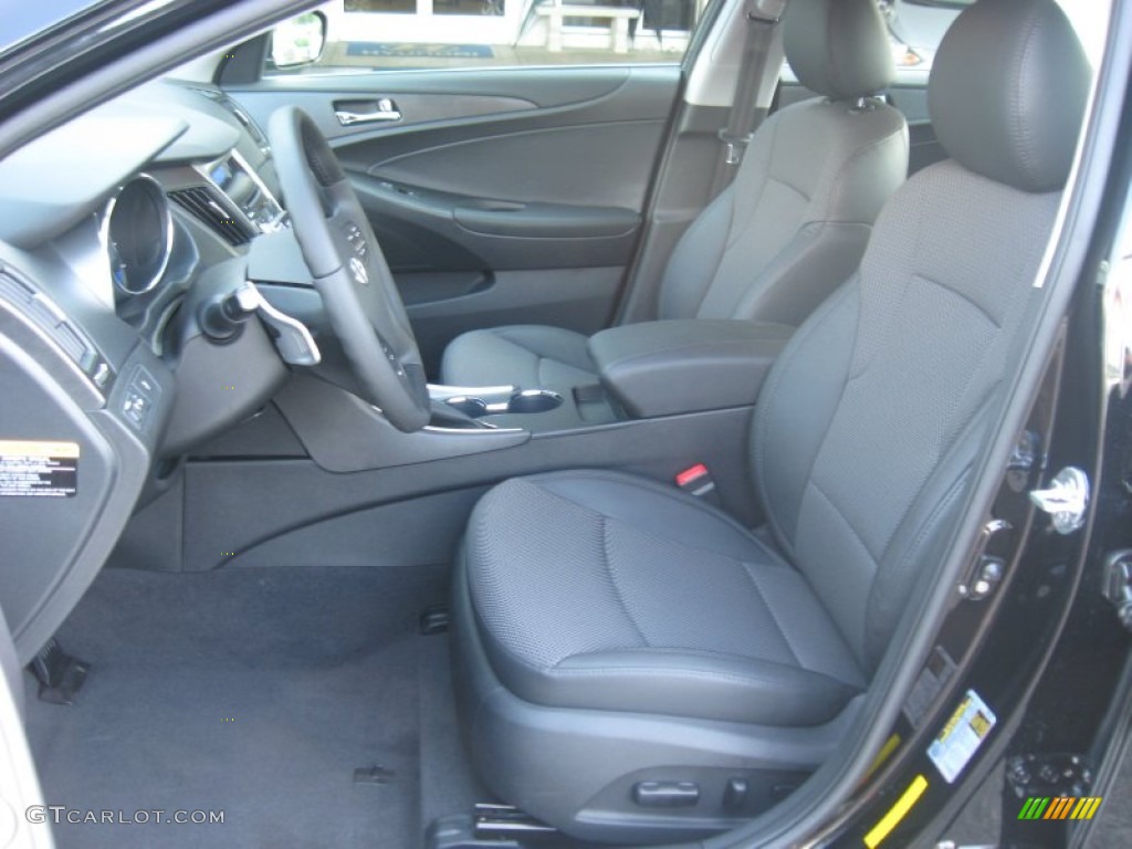 2011 Sonata SE - Midnight Black / Black photo #13