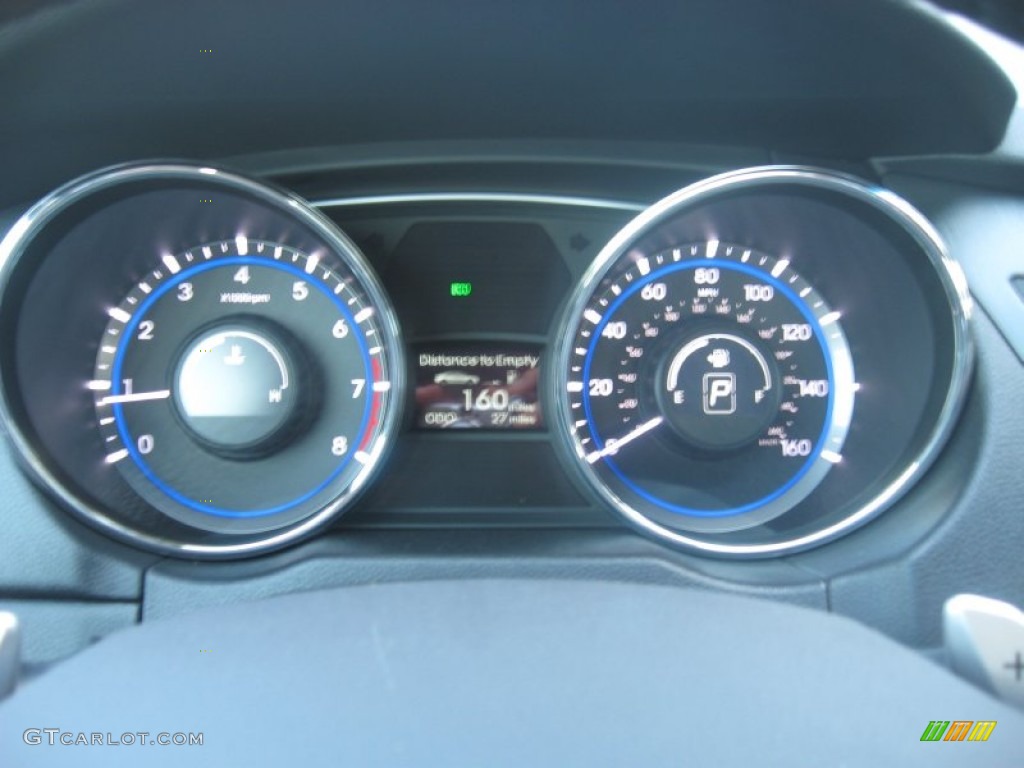 2011 Sonata SE - Midnight Black / Black photo #26