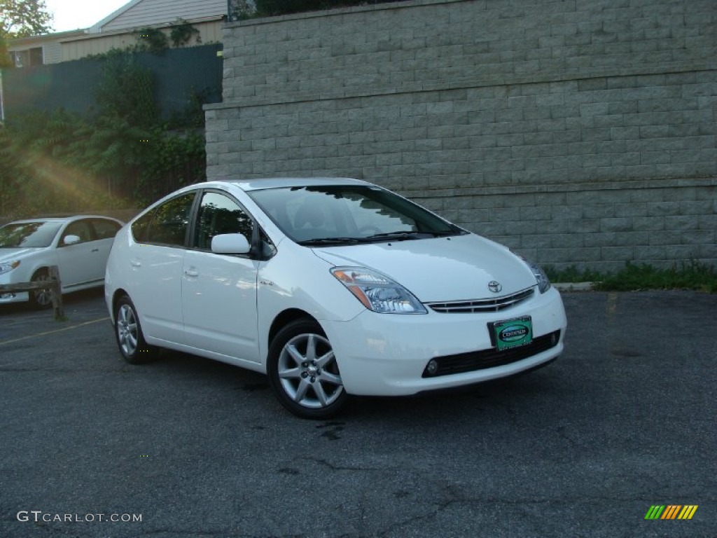 2007 Prius Hybrid Touring - Super White / Bisque Beige photo #1