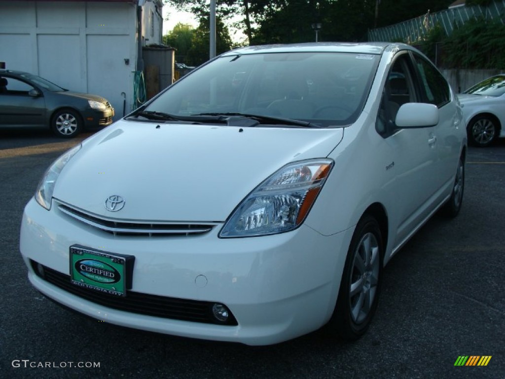 2007 Prius Hybrid Touring - Super White / Bisque Beige photo #4