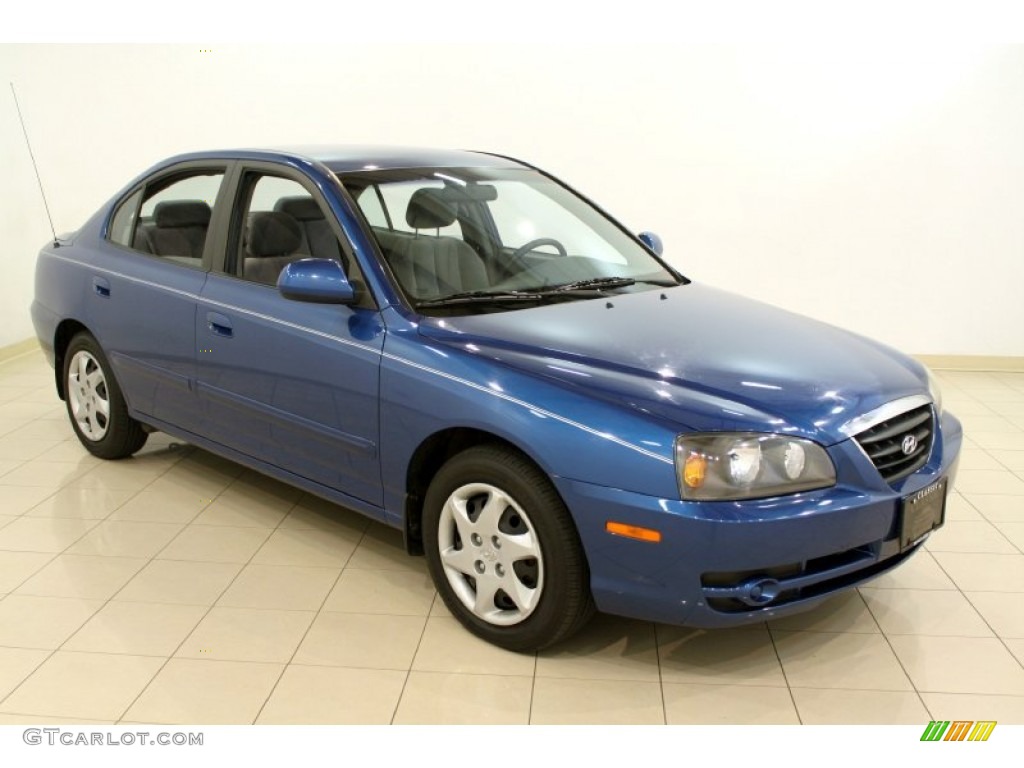 2005 Elantra GLS Sedan - Tidal Wave Blue / Gray photo #1