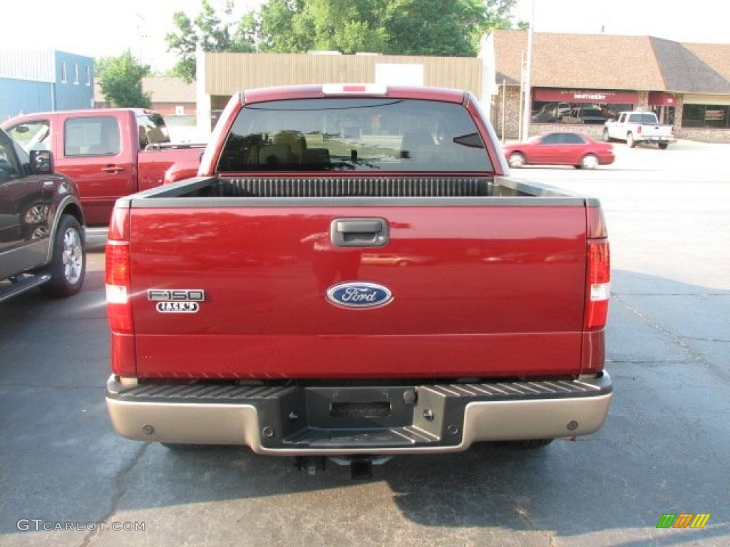 2004 F150 Lariat SuperCrew - Toreador Red Metallic / Tan photo #5