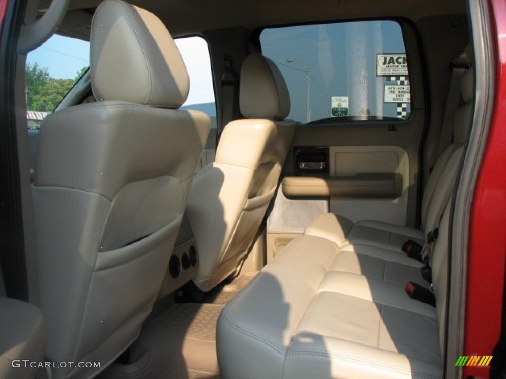 2004 F150 Lariat SuperCrew - Toreador Red Metallic / Tan photo #6