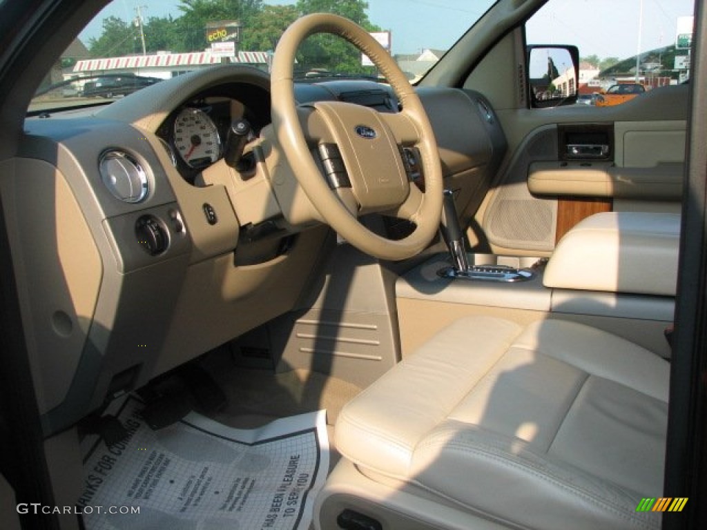 2004 F150 Lariat SuperCrew - Toreador Red Metallic / Tan photo #7