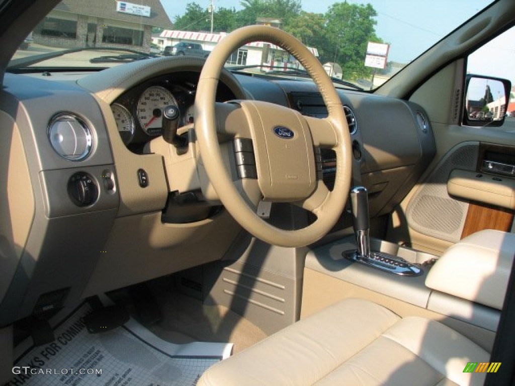 2004 F150 Lariat SuperCrew - Toreador Red Metallic / Tan photo #8