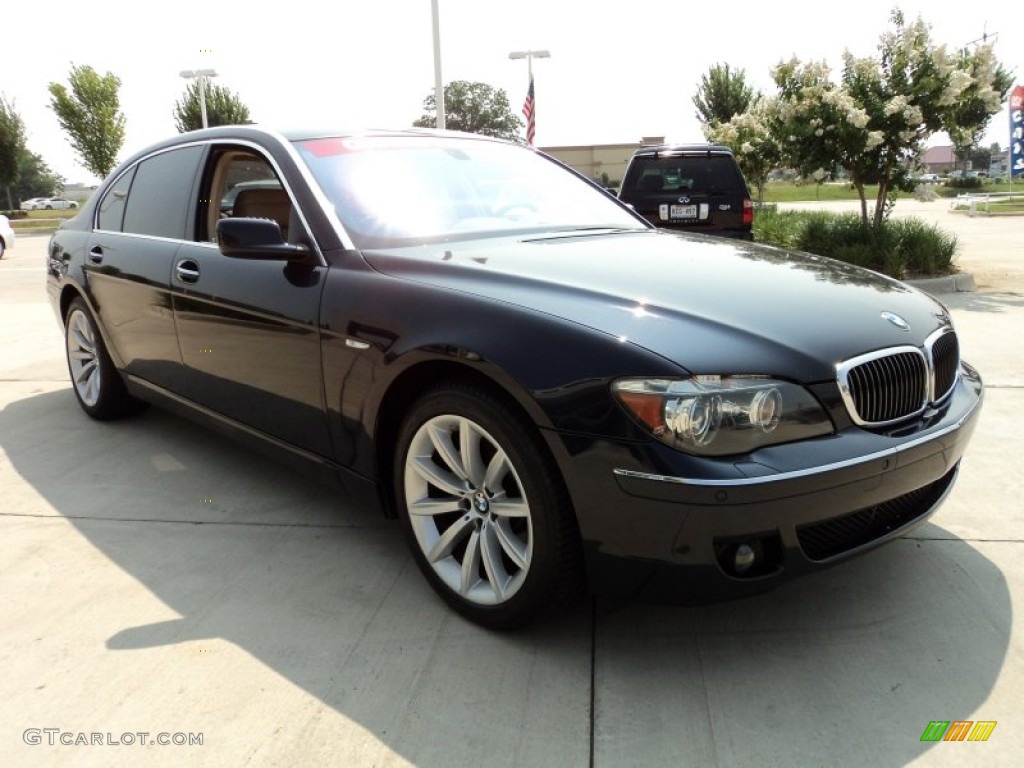 2008 7 Series 750Li Sedan - Monaco Blue Metallic / Cream Beige photo #2