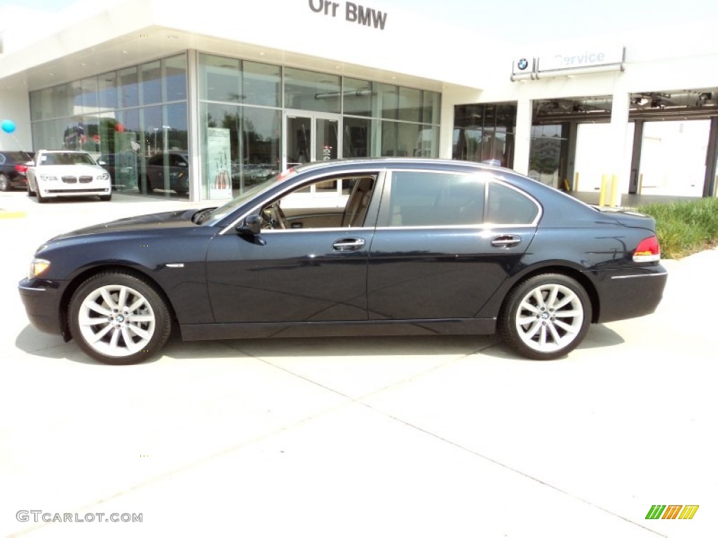 2008 7 Series 750Li Sedan - Monaco Blue Metallic / Cream Beige photo #3