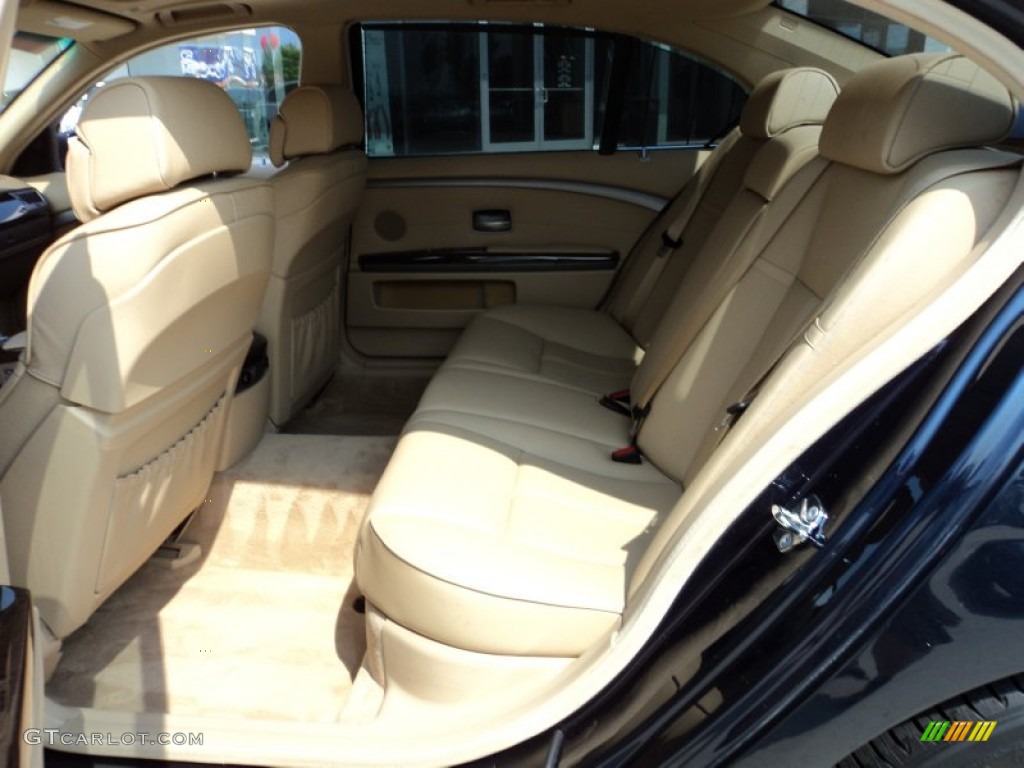 2008 7 Series 750Li Sedan - Monaco Blue Metallic / Cream Beige photo #9