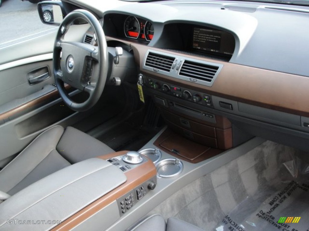 2004 7 Series 745Li Sedan - Titanium Silver Metallic / Basalt Grey/Stone Green photo #10