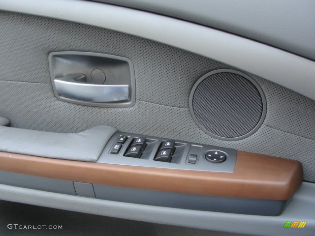 2004 7 Series 745Li Sedan - Titanium Silver Metallic / Basalt Grey/Stone Green photo #13
