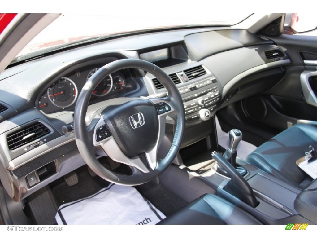 Black Interior 2008 Honda Accord EX-L Coupe Photo #50216448