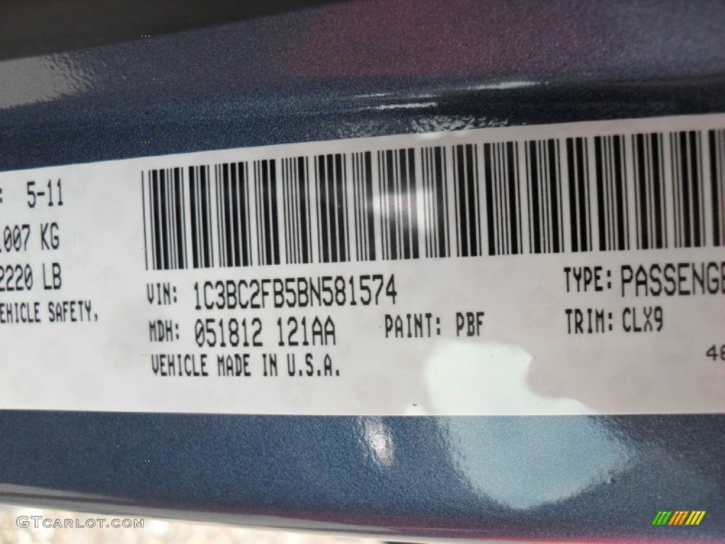 2011 200 Color Code PBF for Sapphire Crystal Metallic Photo #50219892