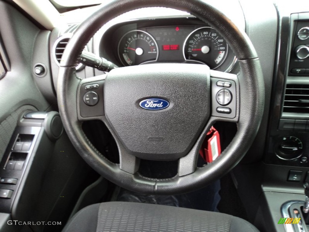 2009 Ford Explorer XLT Black Steering Wheel Photo #50222919