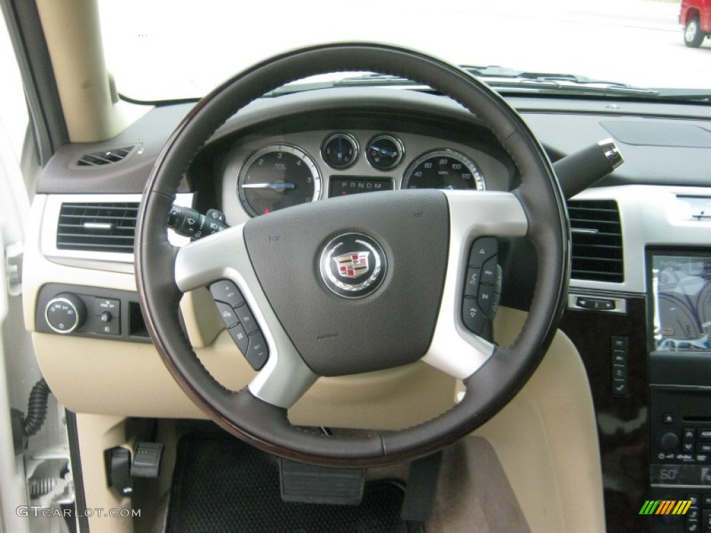 2011 Cadillac Escalade ESV Premium AWD Cashmere/Cocoa Steering Wheel Photo #50223270