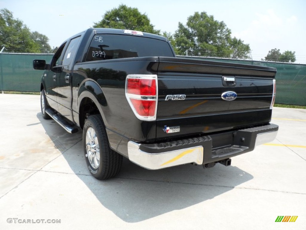 2011 F150 Texas Edition SuperCrew - Tuxedo Black Metallic / Steel Gray photo #5