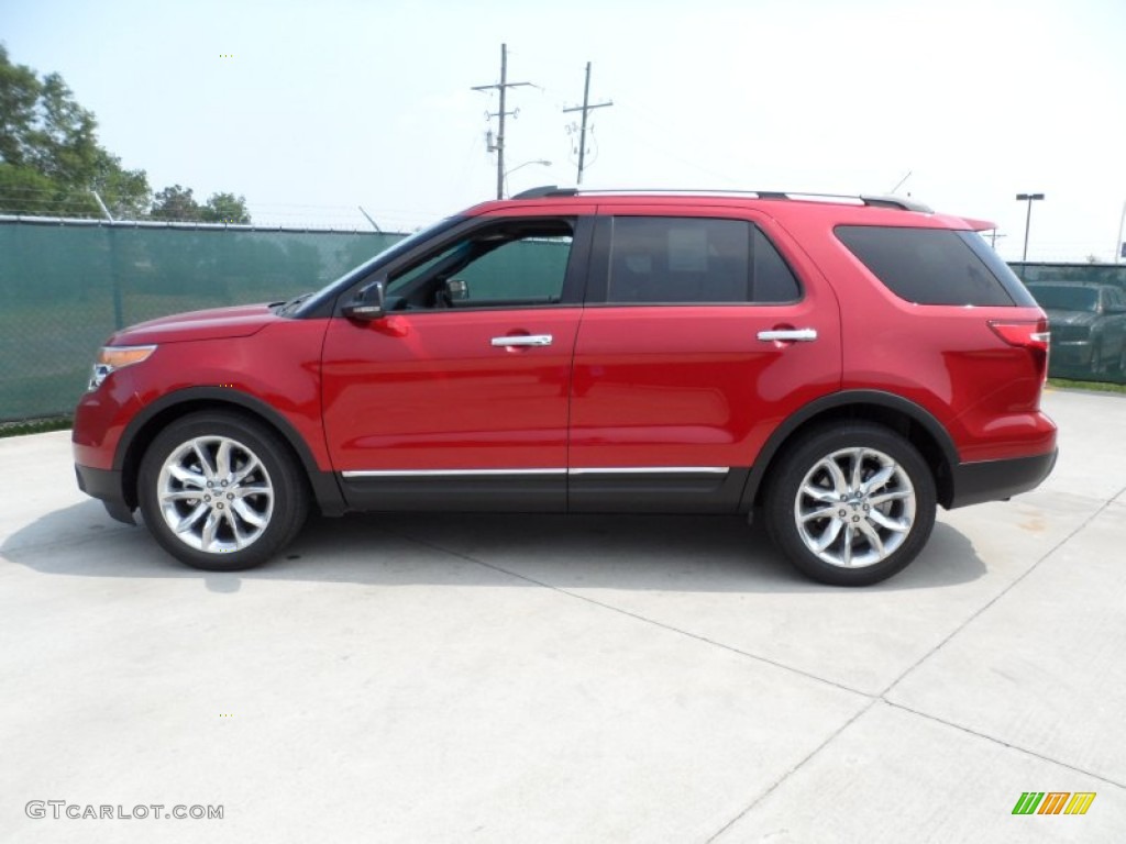 2011 Explorer XLT - Red Candy Metallic / Medium Light Stone photo #6