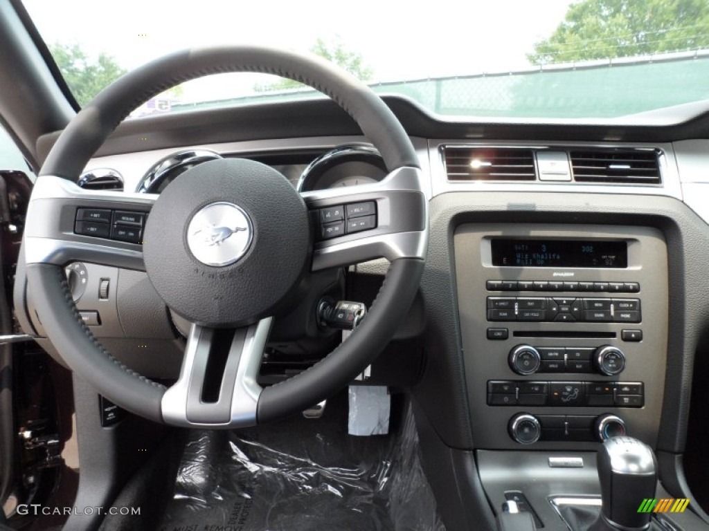 2012 Ford Mustang GT Premium Coupe Lava Red/Charcoal Black Dashboard Photo #50227038