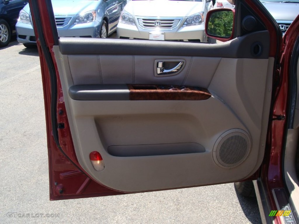 2003 Sorento EX 4WD - Ruby Red Metallic / Beige photo #11