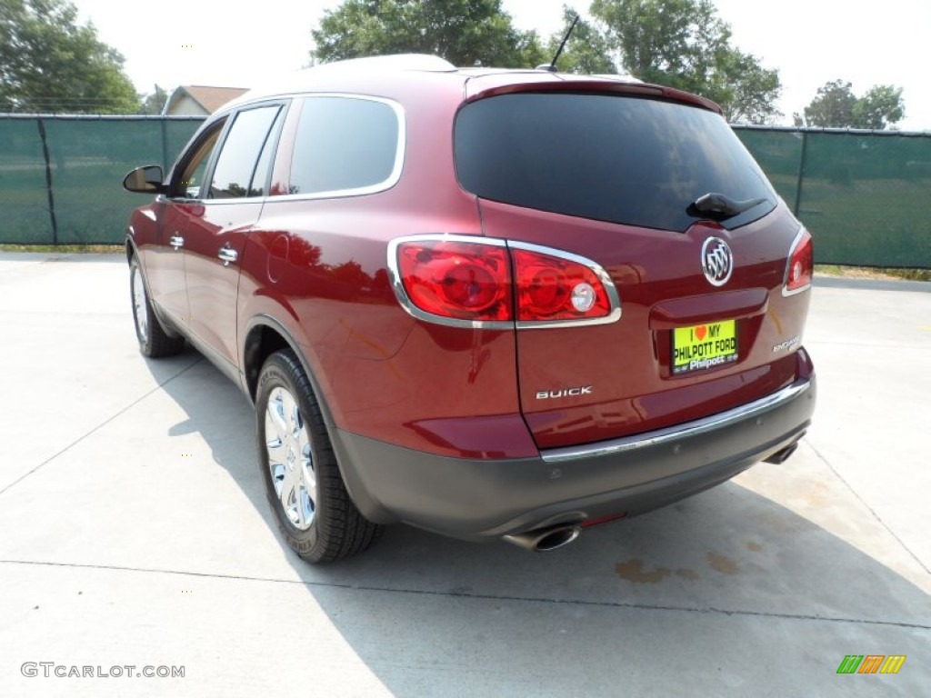 2010 Enclave CXL AWD - Red Jewel Tintcoat / Cashmere/Cocoa photo #5