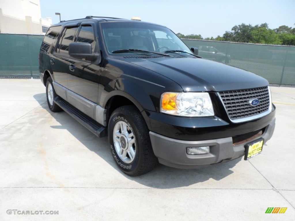 2003 Expedition XLT - Black Clearcoat / Flint Grey photo #1