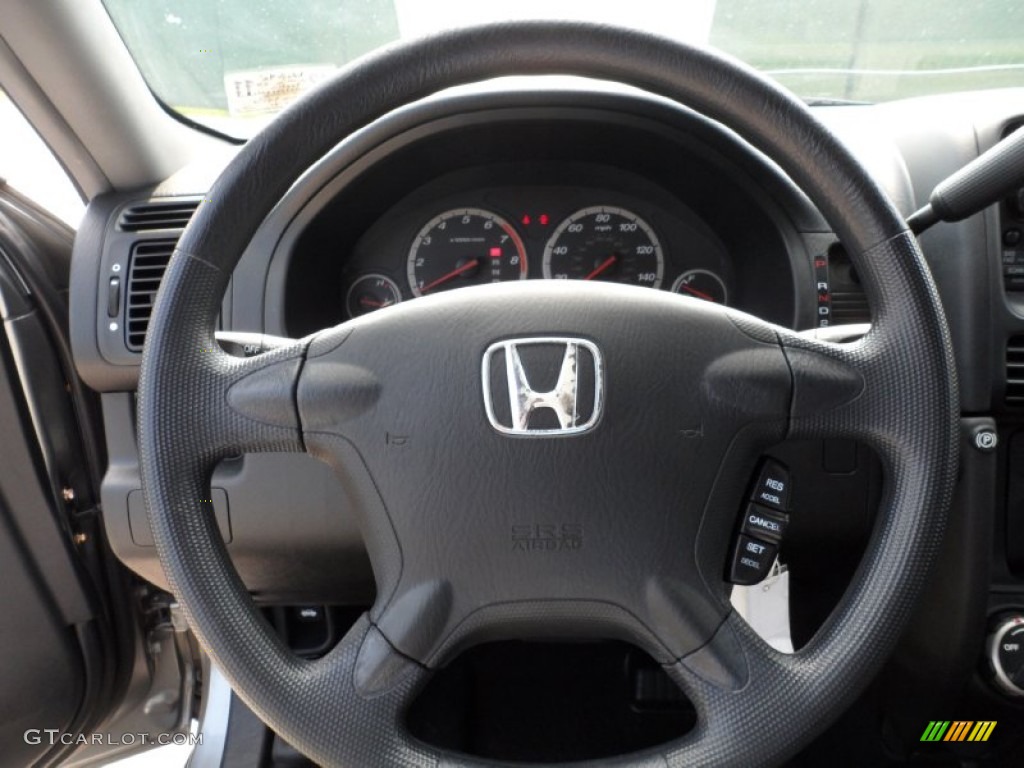 2005 Honda CR-V LX Black Steering Wheel Photo #50230134