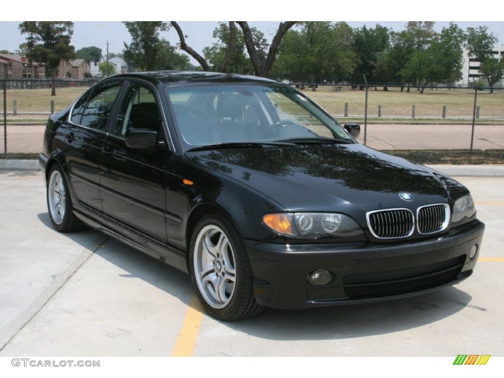 2004 3 Series 330i Sedan - Jet Black / Black photo #2