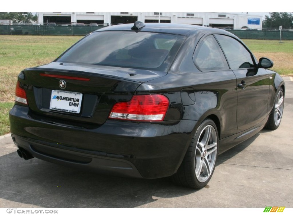 2008 1 Series 135i Coupe - Jet Black / Coral Red photo #3