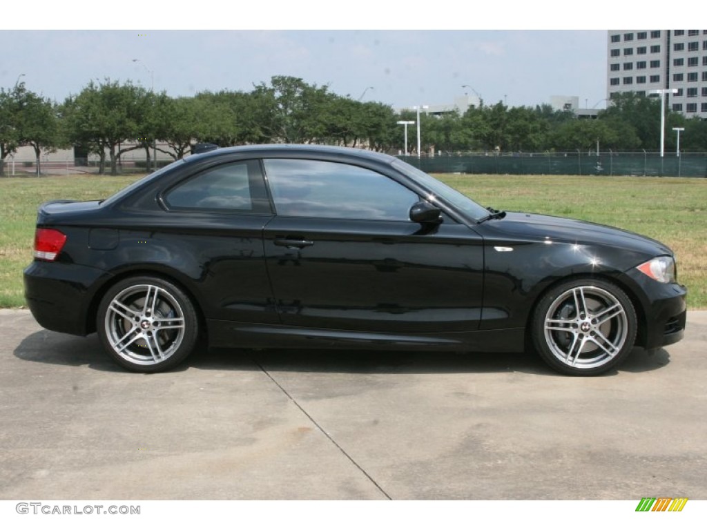 2008 1 Series 135i Coupe - Jet Black / Coral Red photo #4