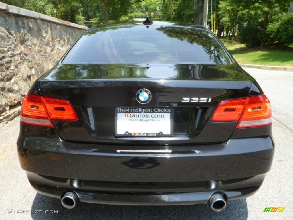 2007 3 Series 335i Coupe - Jet Black / Coral Red/Black photo #5