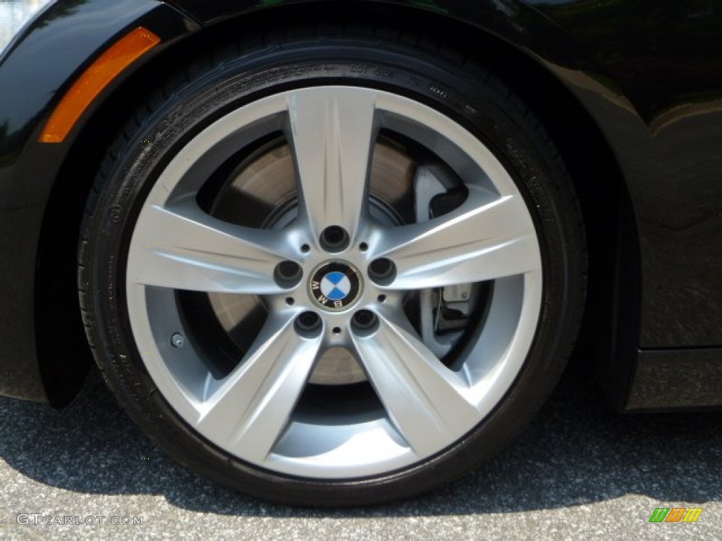 2007 3 Series 335i Coupe - Jet Black / Coral Red/Black photo #16