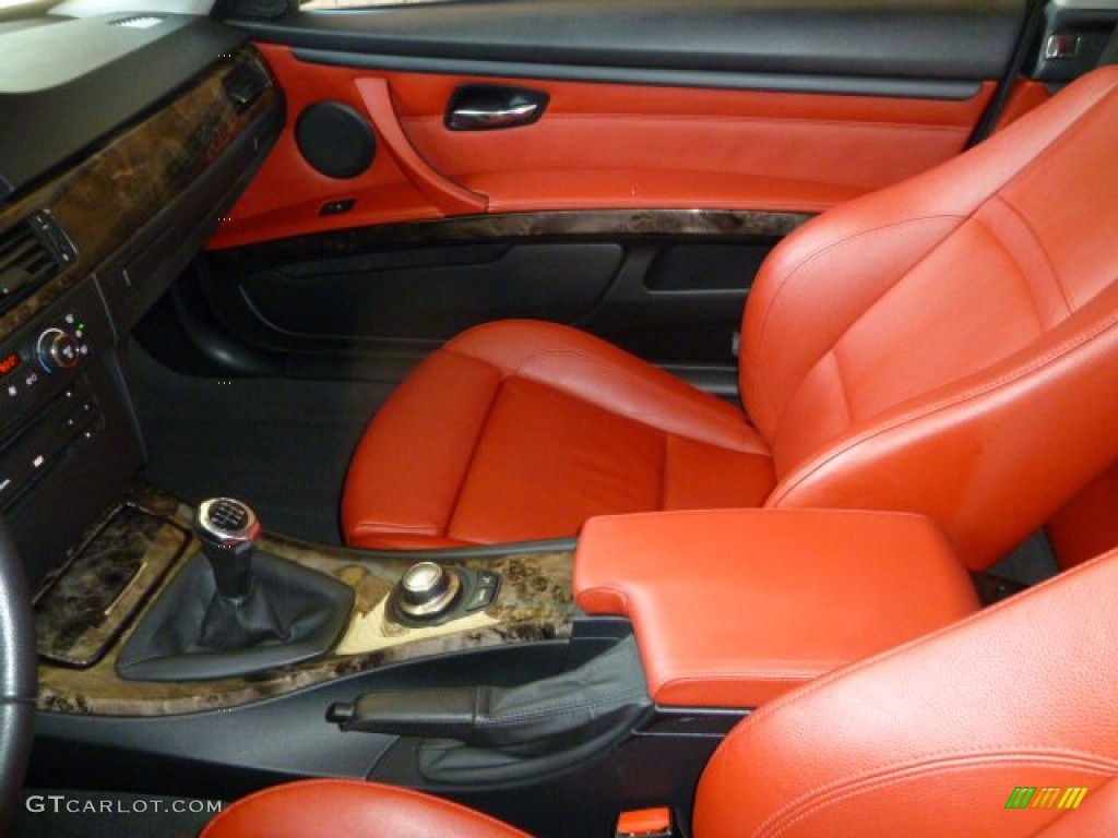 2007 3 Series 335i Coupe - Jet Black / Coral Red/Black photo #20