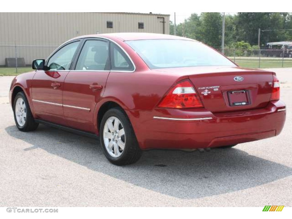 2005 Five Hundred SEL AWD - Redfire Metallic / Shale Grey photo #7