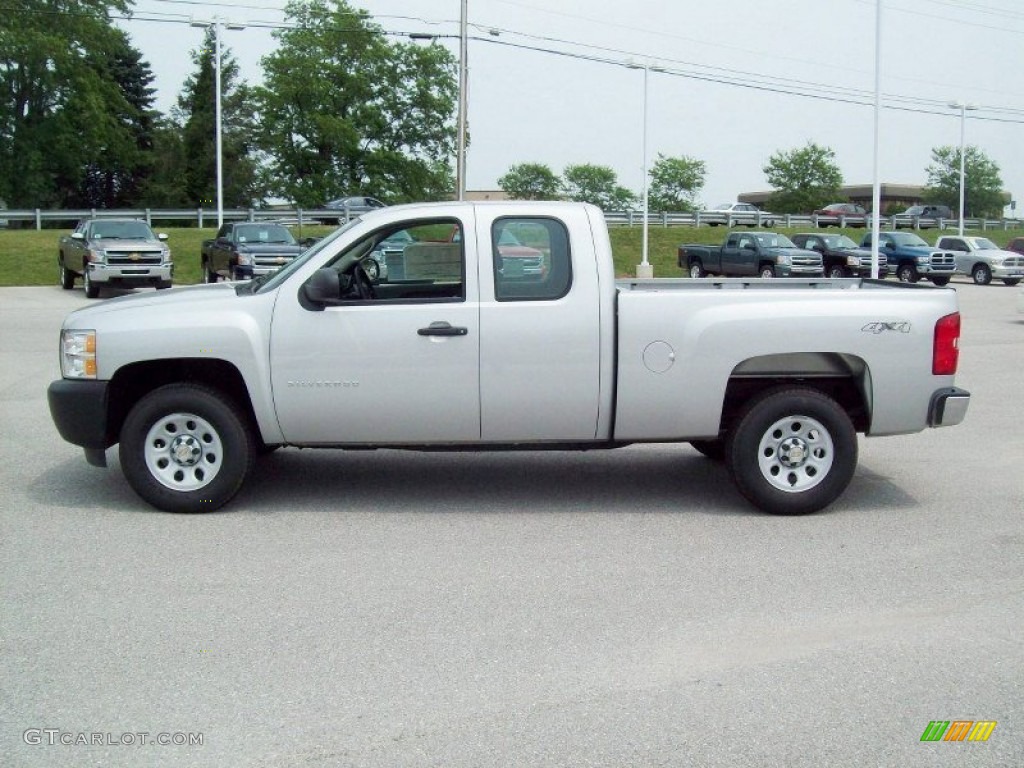2011 Silverado 1500 Extended Cab 4x4 - Sheer Silver Metallic / Dark Titanium photo #12