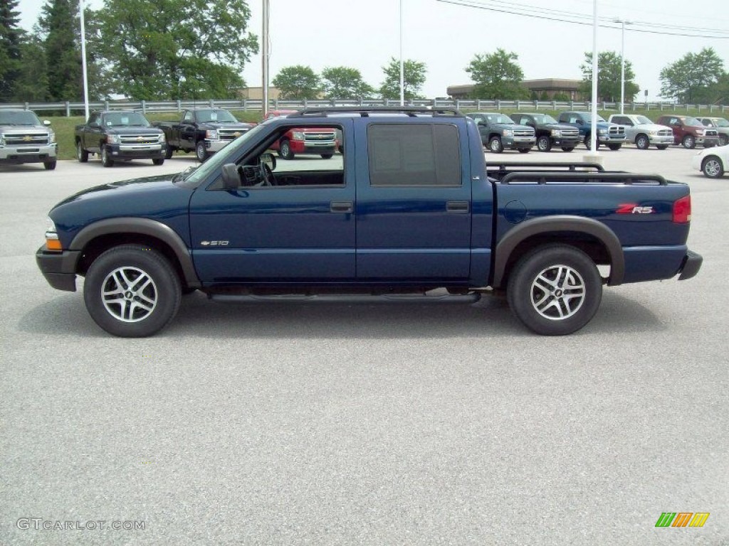 Indigo Blue Metallic 2004 Chevrolet S10 LS ZR5 Crew Cab 4x4 Exterior Photo #50236747