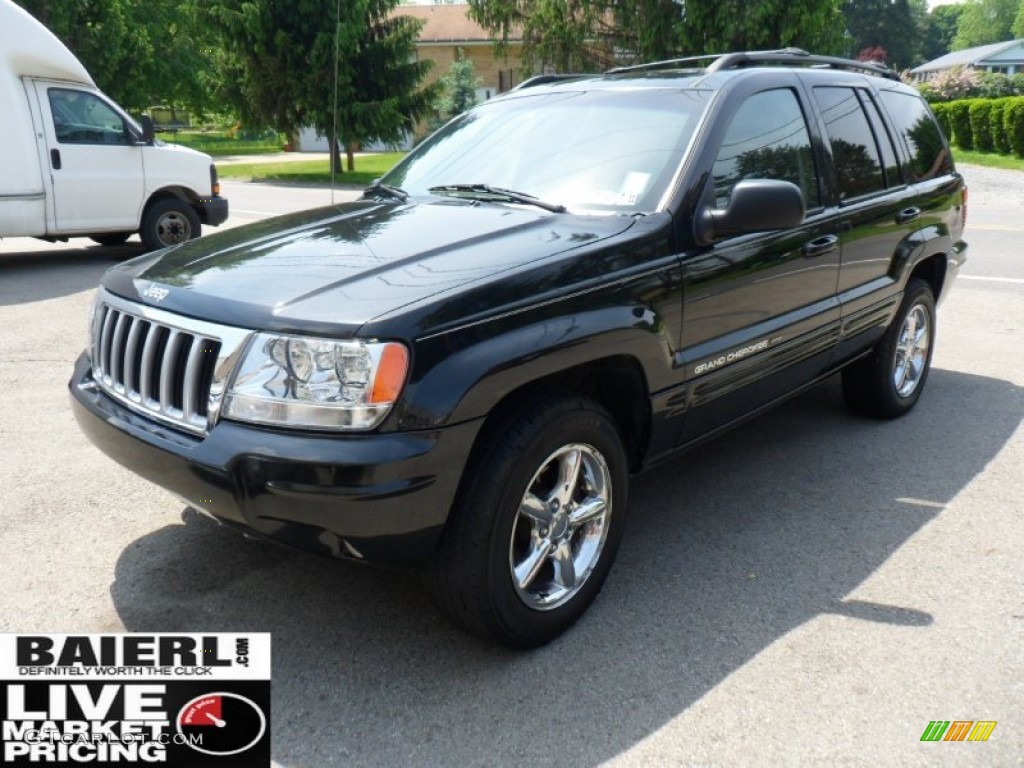 2004 Grand Cherokee Limited 4x4 - Brillant Black Crystal Pearl / Dark Slate Gray photo #3