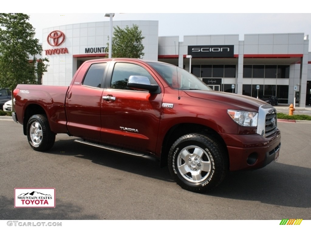 2008 Tundra Limited Double Cab 4x4 - Salsa Red Pearl / Graphite Gray photo #1