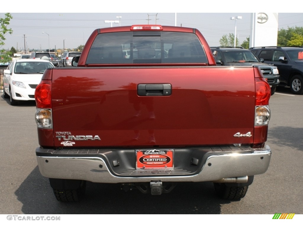 2008 Tundra Limited Double Cab 4x4 - Salsa Red Pearl / Graphite Gray photo #3