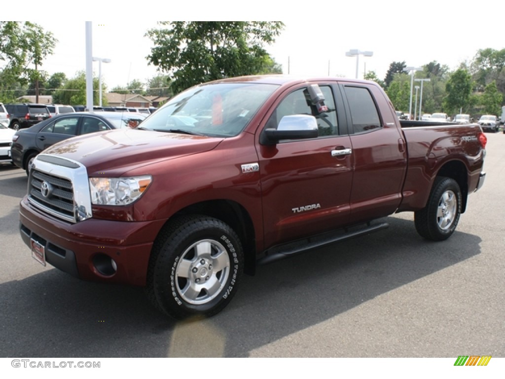 2008 Tundra Limited Double Cab 4x4 - Salsa Red Pearl / Graphite Gray photo #5