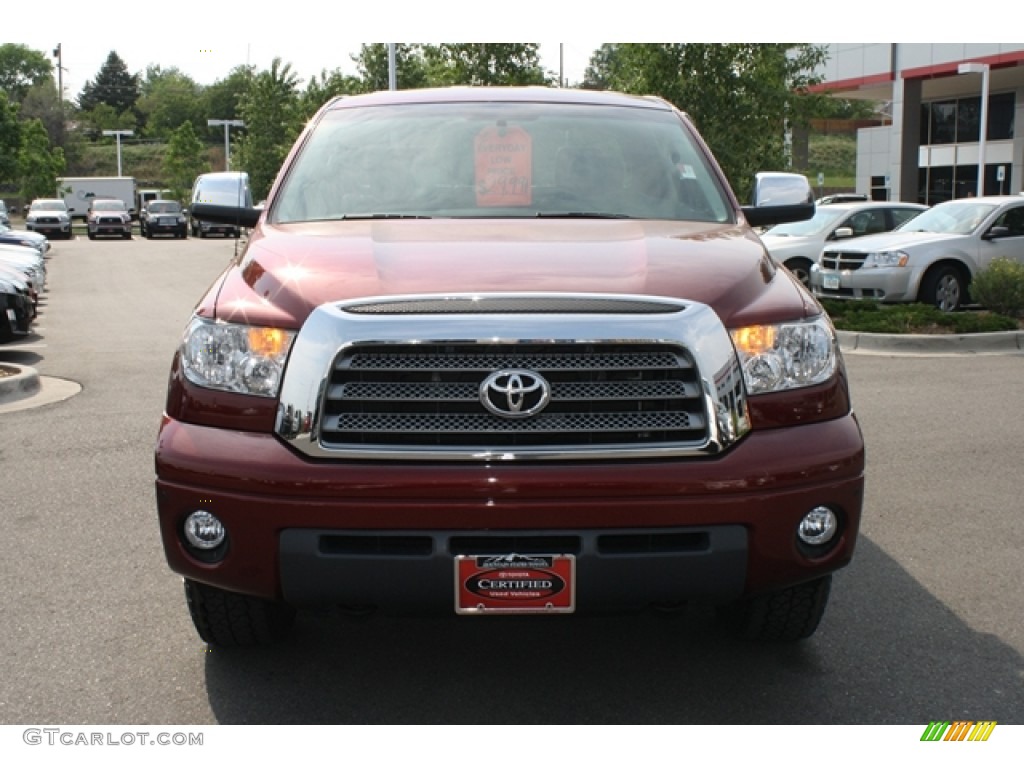 2008 Tundra Limited Double Cab 4x4 - Salsa Red Pearl / Graphite Gray photo #6