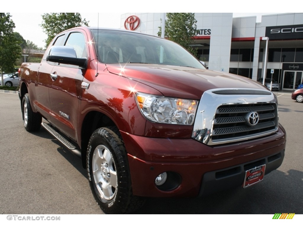 2008 Tundra Limited Double Cab 4x4 - Salsa Red Pearl / Graphite Gray photo #30