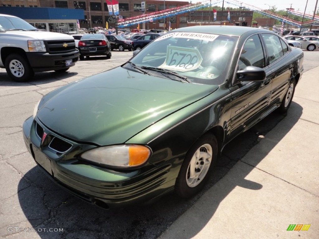 2000 Grand Am SE Sedan - Spruce Green Metallic / Dark Pewter photo #4
