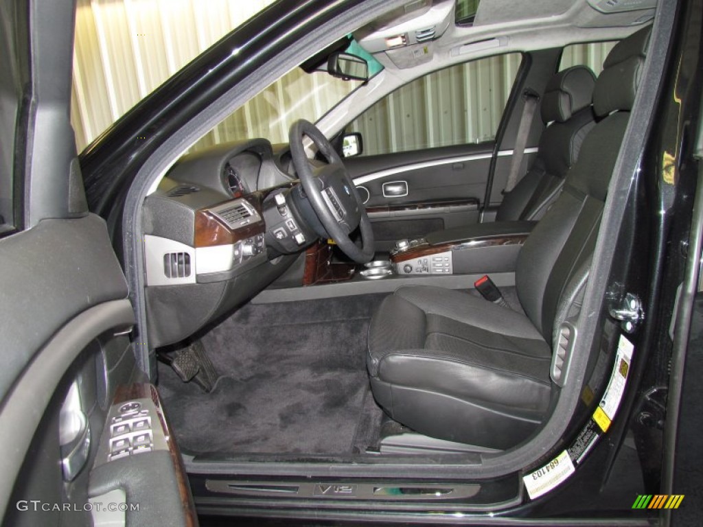 Black Interior 2008 BMW 7 Series 760Li Sedan Photo #50242423