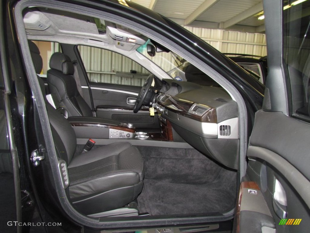 Black Interior 2008 BMW 7 Series 760Li Sedan Photo #50242441