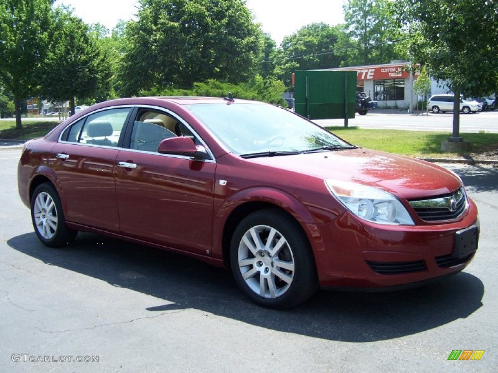 2009 Aura XR - Red Jewel Tintcoat / Tan photo #6