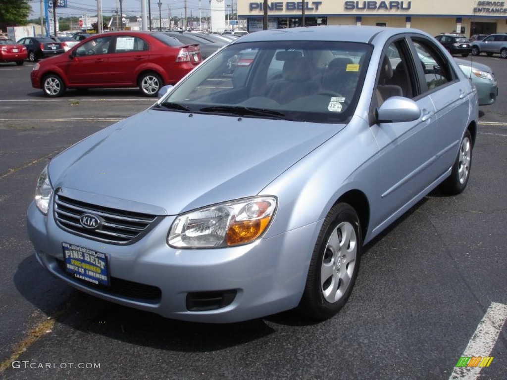 2008 Spectra EX Sedan - Ice Blue / Gray photo #1